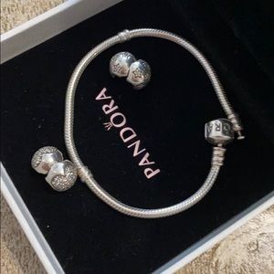 Pandora bracelet and charms